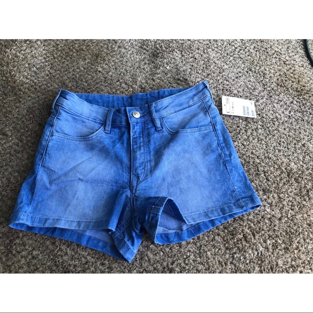 H&M  High waisted jean shorts